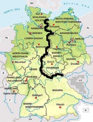 Old east german border map