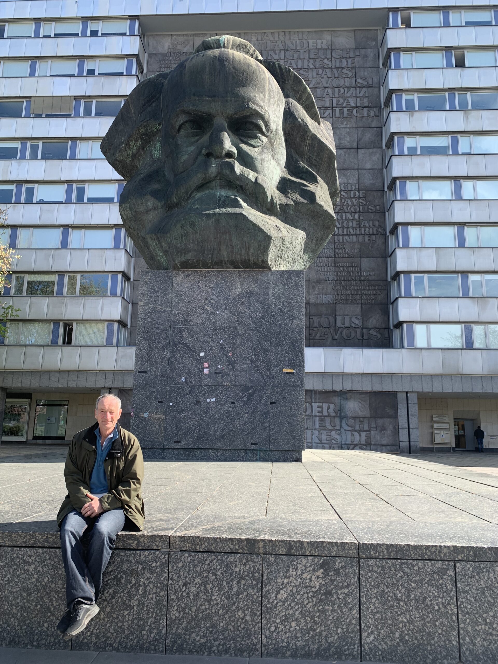 The 40 ton Karl Marx statue, still in situ even after the city's name was changed
