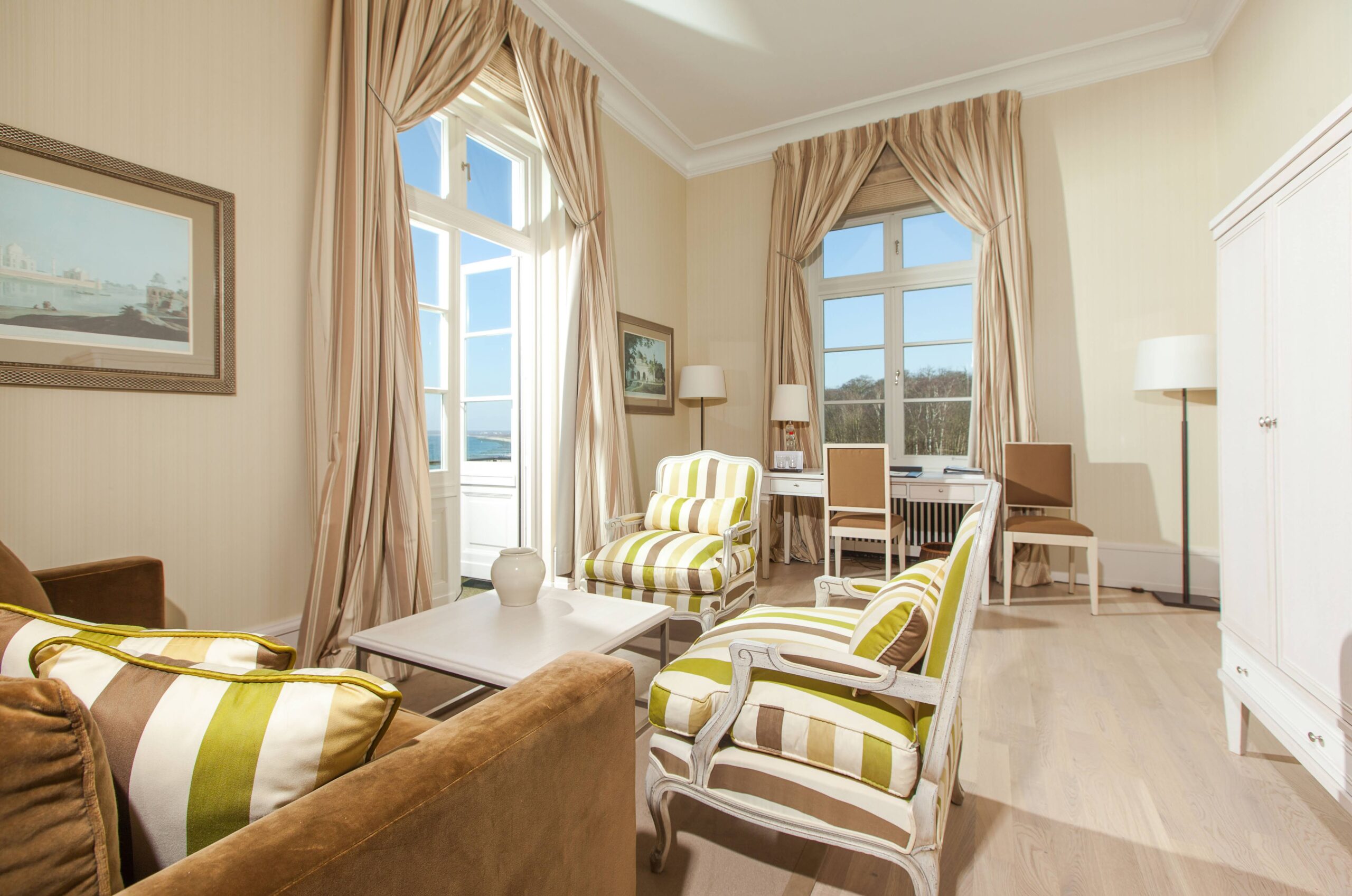 Interiors are lavish and classical