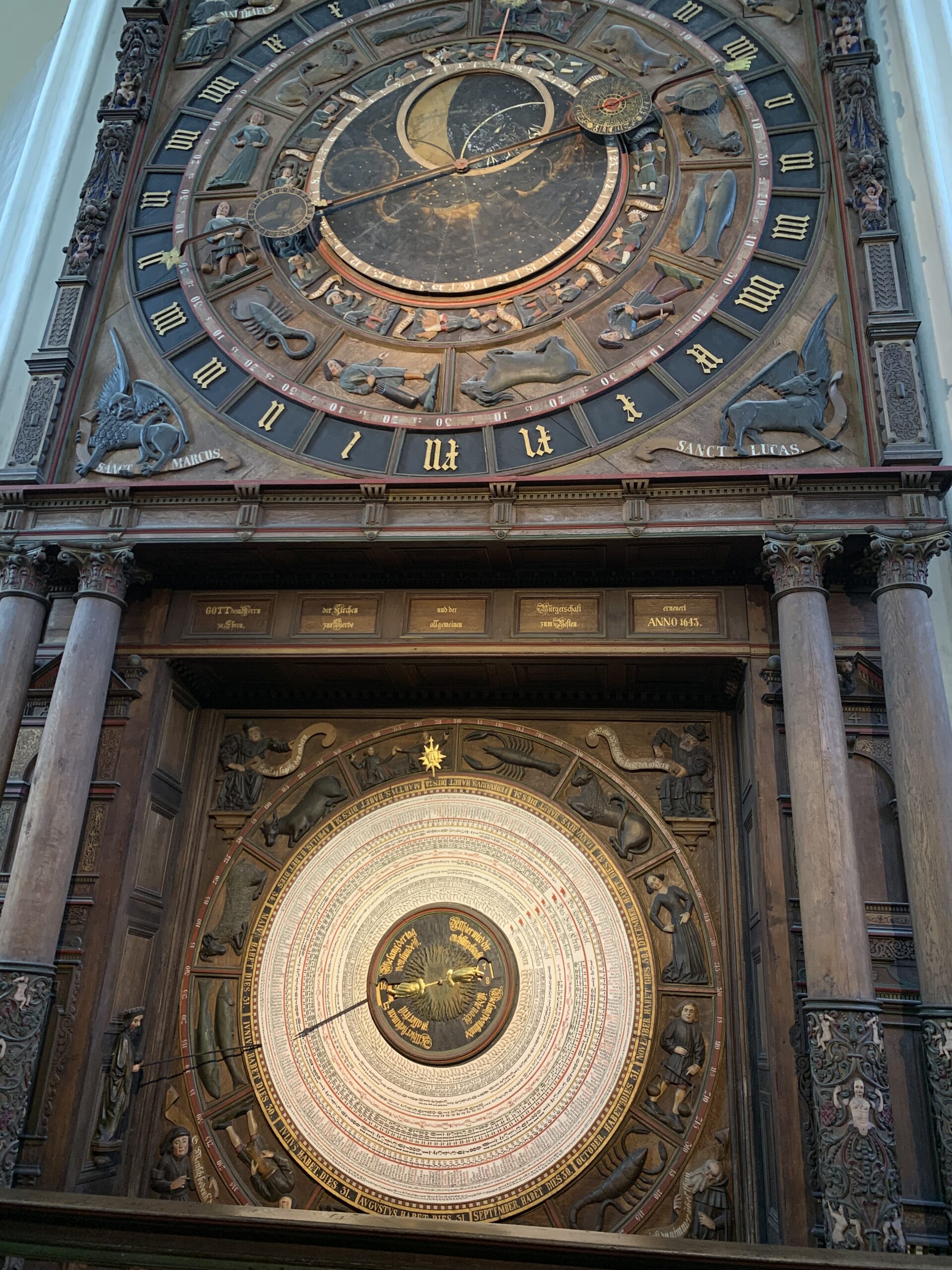 The astronomical clock in St Mary's